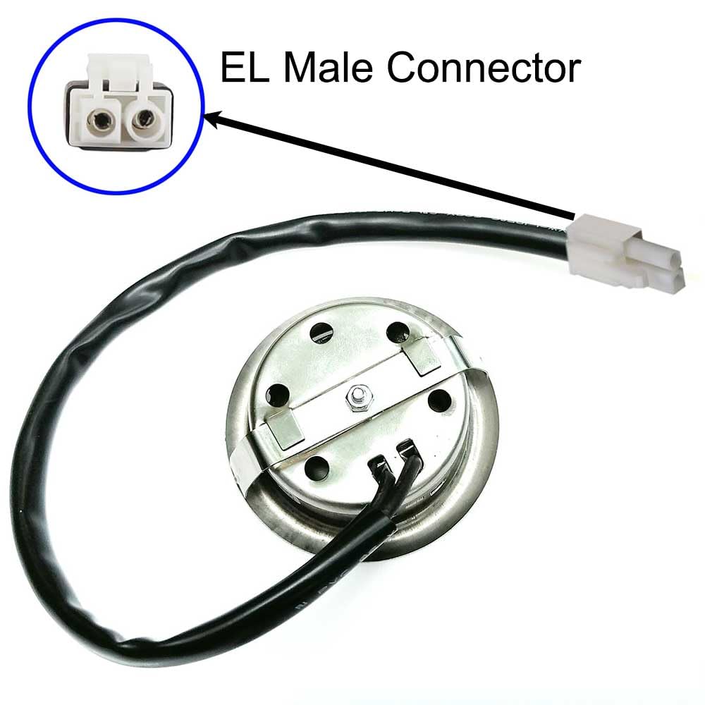 LIDESENMO 2-Pack 55mm Kitchen Cooker Range Hood LED Light 1.5W 12V DC EL Connectors Smoke Exhauster Ventilator Lamp Motorhome RV Closet Lighting (White 6000K)