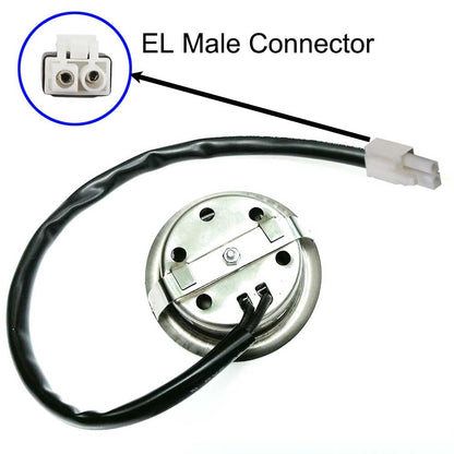 LIDESENMO 2-Pack 55mm Kitchen Cooker Range Hood LED Light 1.5W 12V DC EL Connectors Smoke Exhauster Ventilator Lamp Motorhome RV Closet Lighting (White 6000K)