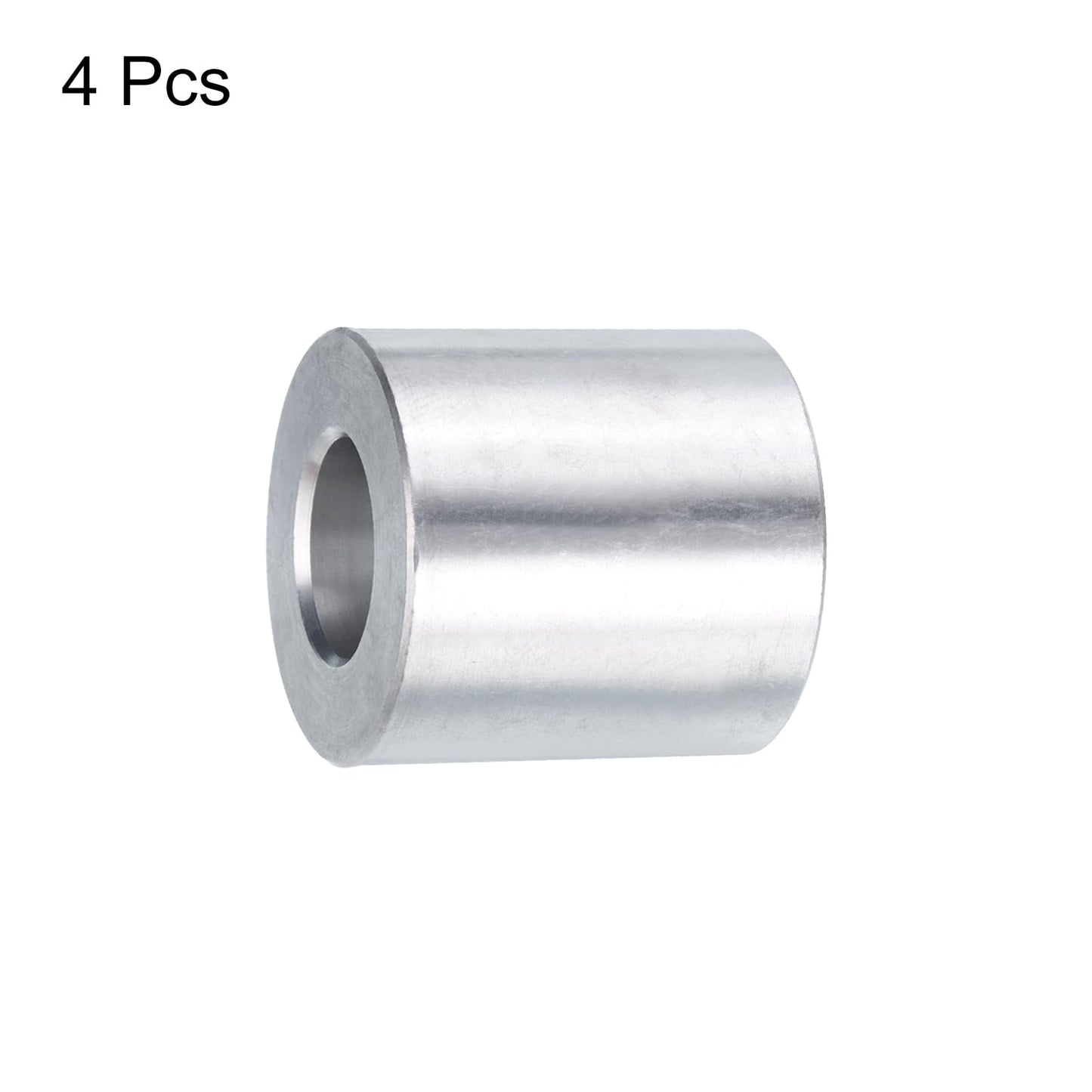 uxcell 4pcs Aluminum Spacer 1/2" Bore x 1" OD x 1" Length Screw Standoff Bushing Plain Finish Round Metal Spacer for 1/2 ID Screws Bolts and Rods
