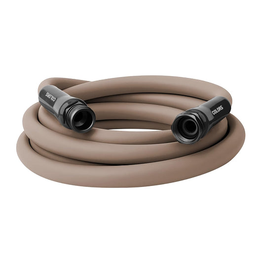 Flexzilla Colors Lead-in Garden Hose 5/8in. x 10ft., Lightweight All-Weather Water Hose, Durable and Flexible, Leak-Free Connections, Brown Mulch
