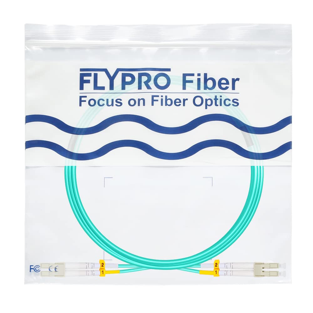 FLYPROFiber- OM3 Fiber LC to LC, 10M Multimode Fiber Optic Cable Cord Length Options: 0.2m-100m, 10GB Duplex LSZH-10Meter(33ft)