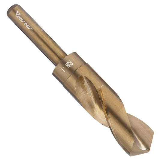 Vearter 1'' Twist Drill Bit, HSS M2 Quick Change Jobber Drill Bit with 1/2'' Round Shank, 118 Degree Split Point, Ideal for Steel, Copper, Aluminum, Zinc Alloy, Wood and Plastic