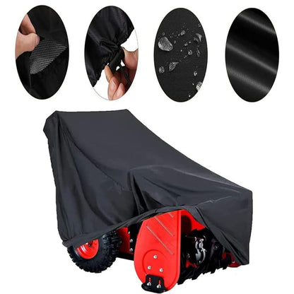 Snow Thrower Cover Waterproof Heavy Duty 420d Oxford With Windproof Buckles And Elastic Cord For Outdoor Electric All Weather Protection Universal