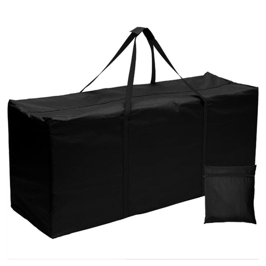 Black Waterproof and Dustproof Oxford Cloth Storage Bag (68x20x30 Inches), Outdoor Patio Cushion Storage Bag, Dustproof and UV-Resistant, Suitable for Christmas Trees and Home Use