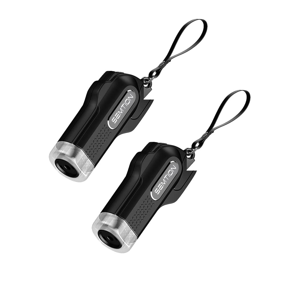 SEMTION Window Glass Breaker Seatbelt Cutter with Keychain 2 in 1 Car Emergency Escape Tool (Upgraded Version) Black-2pcs