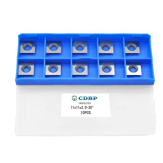 CDBP 11mm Square Straight Carbide Inserts for Woodturning, 11×11×2.0mm Replacement Cutter for Woodworking Fits Spiral Helical Planer Cutter Head or Lathe Turning Tipped, 10pcs