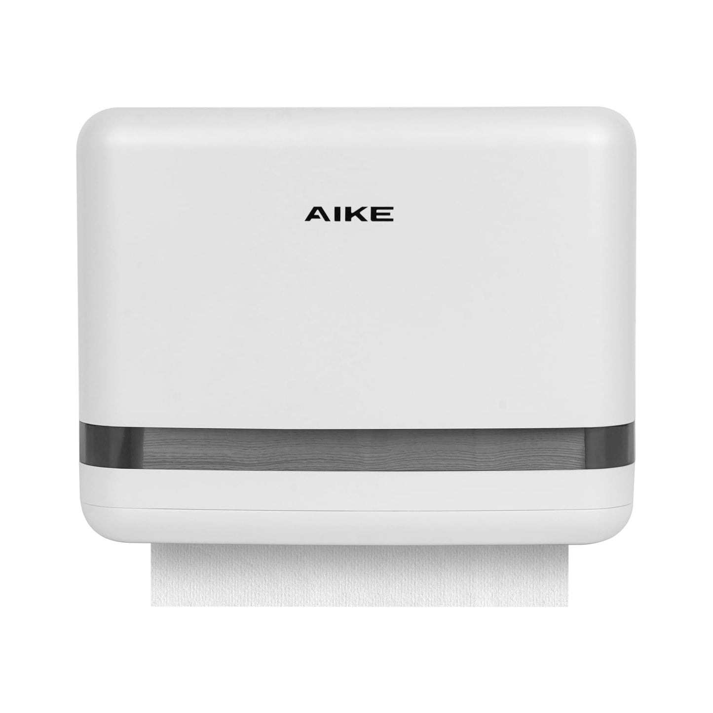 AIKE 200 Sheets Multifold Wall Mount Paper Towel Dispenser,with Lock for Home and Commercial,White(Folded Size L 23cm x W 9cm Or Smaller)