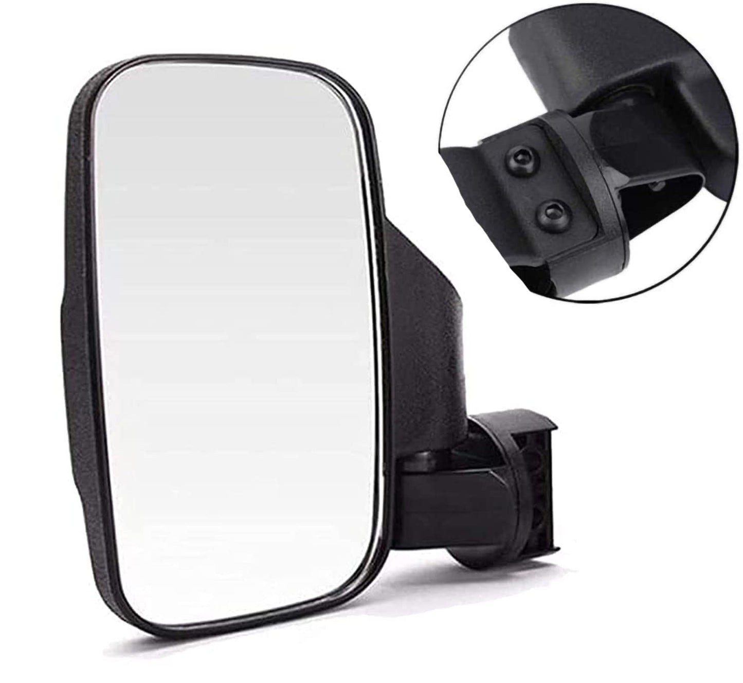 UTV Rear View Mirrors Side Mirror, 2 Pack Rear View Mirror for 1.75" - 2" Roll Cage, All-Terrain Vehicle UTV Side View Mirrors Adjustable Shatterproof Bracket Universal for UTV Cars - Black