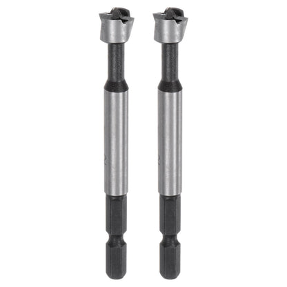 HARFINGTON 2pcs Forstner Drill Bits 12mm (15/32") Multi-Tooth Serrated Carbon Steel Wood Hinge Drill Bit with 1/4" Hex Shank for Hardwood Softwood Plywood Drilling Woodworking