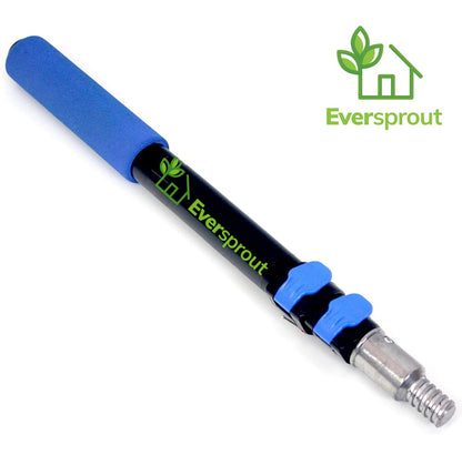 EVERSPROUT 1.5-to-3 Foot Telescopic Extension Pole (8-10 Foot Standing Reach) | Lightweight, Rust-Resistant Aluminum | 3/4” Thread Tip Works for Twist-On Squeegee, Duster, Paint Roller (Pole only)