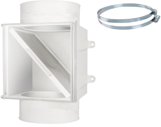 Dryer Duct Lint Trap, Extra Heat Dryer Saver,Accommodates 4" Transition Ducts,1-Pack