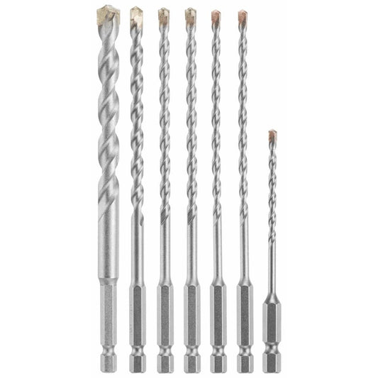 Bosch LBHXS7U 7 pc. Hex Shank Hammer Drill Masonry Bit Set
