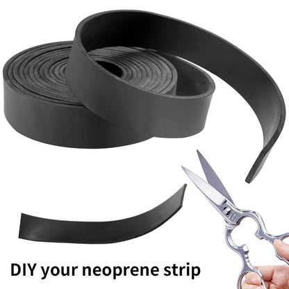 DGSL Neoprene Rubber Sheet, Solid Rubber Sheets, Rolls & Strips for DIY Gaskets, Crafts, Pads, Flooring, Protection, Supports, Leveling, Anti-Vibration, Anti-Slip (4" Wide x 1/8" Thick x 10' Long)