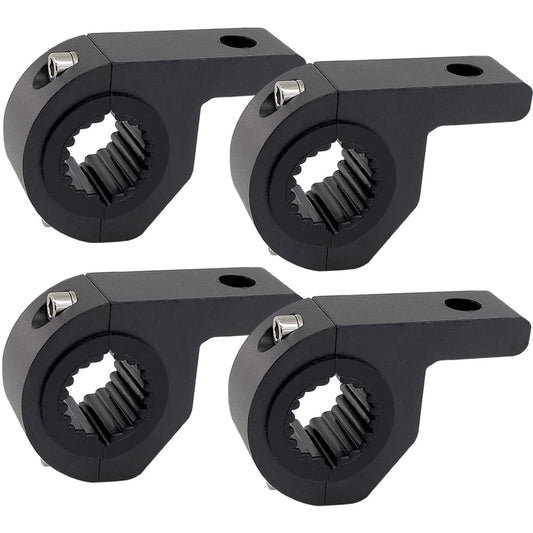 Motorcycle Bull Bar Mounting Bracket 4PCS Horizontal Light Mount Clamp Kit for 0.59" /0.75" /0.87"/0.98"/1.1"/1.25"Tubes fit for LED Driving Lights, Spotlights Fits Truck, ATV, & Motorcycle Crash Bars