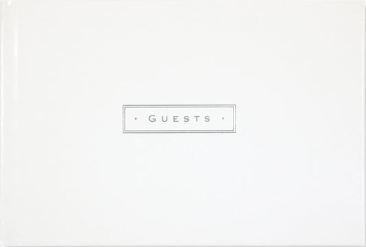 White Leather Guest Book