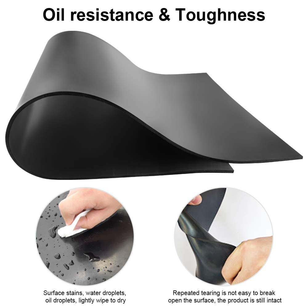 DGSL Neoprene Rubber Sheet, Solid Rubber Sheets, Rolls & Strips for DIY Gaskets, Crafts, Pads, Flooring, Protection, Supports, Leveling, Anti-Vibration, Anti-Slip (4" Wide x 1/8" Thick x 10' Long)