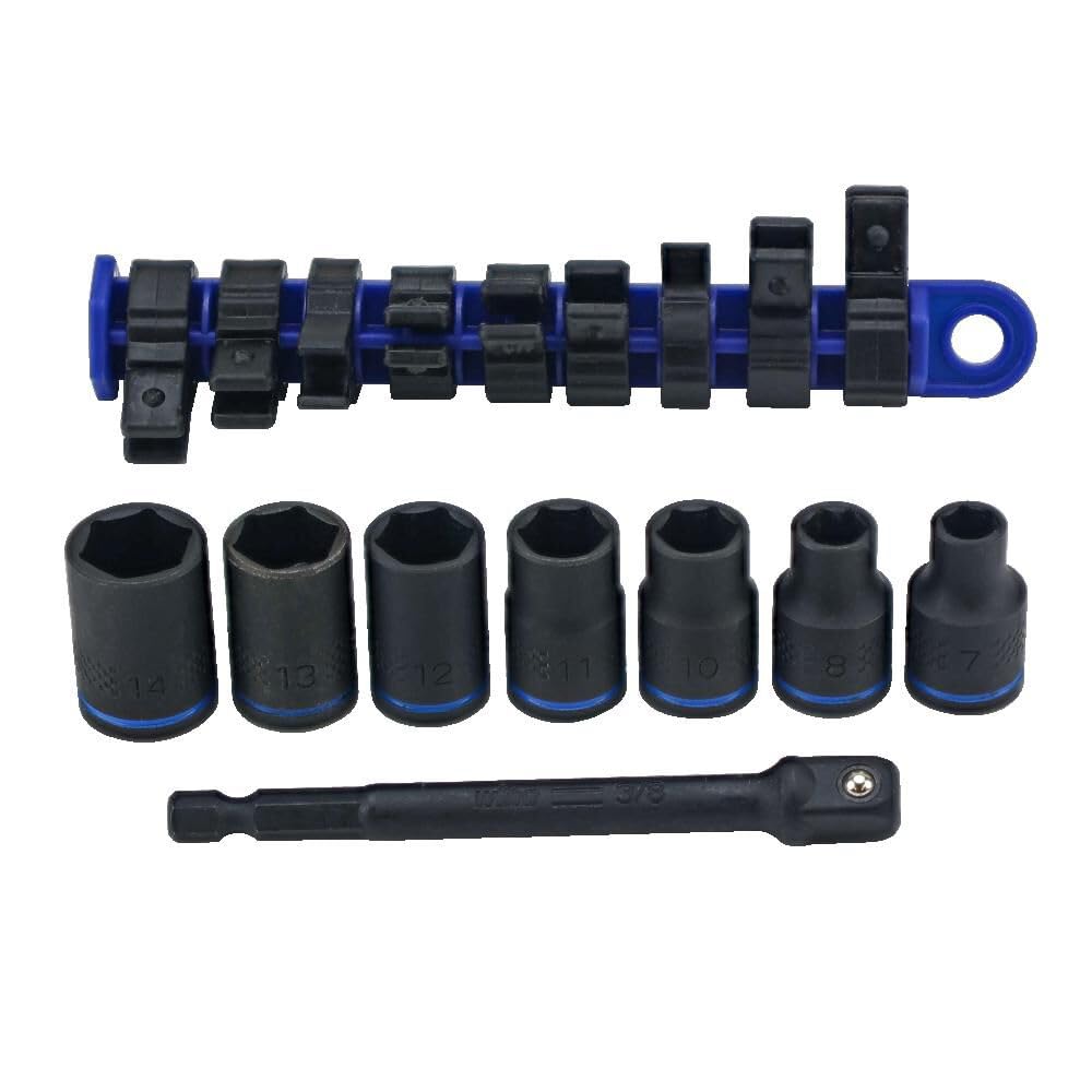 Wiha 72094 8-Piece 3/8" Drive Metric Impact Socket Set