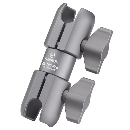 FANAUE Composite Double Socket Swivel Arm,DA-100PRO 3.7" Length, Aluminum Construction, Compatible with RAM Mounts B Size 1" Ball Components