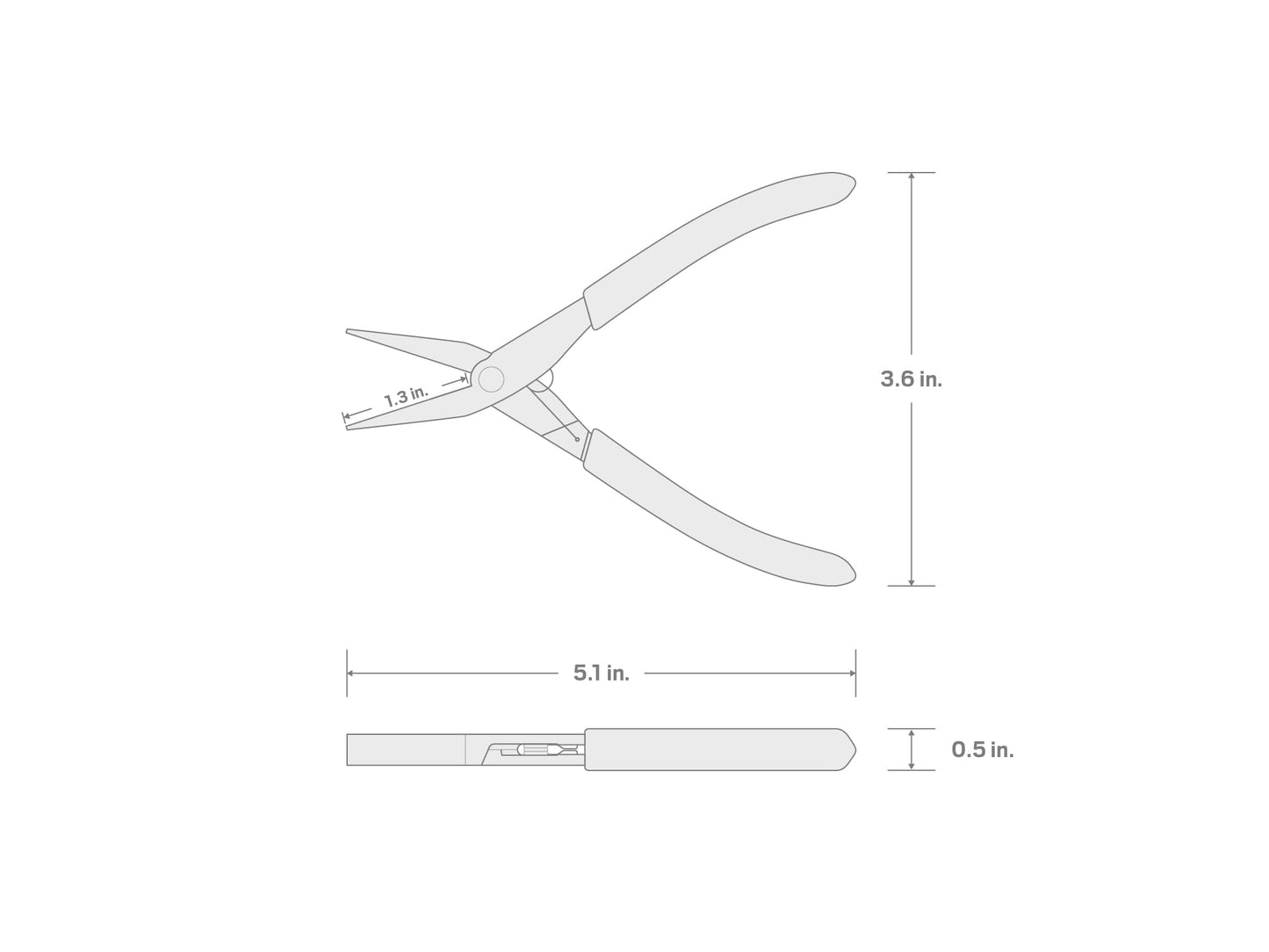 TEKTON Mini Flat Nose Pliers, Smooth Jaw | PMN23001