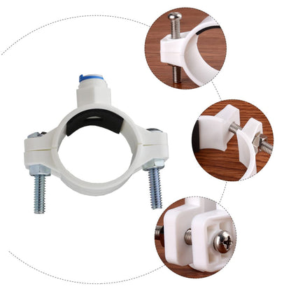 Housoutil Drain Saddle Clamp Quick Connect Valve for Water Filters Material Fits Od Compatible with Systems Easy Connections Durable Wastewater Discharge