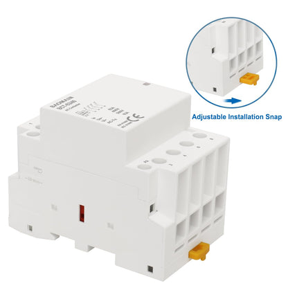 Baomain 110V AC 4-Pole Modular Contactor, 63A 4NC Normally Closed, DIN Rail Mount for HVAC, Motor, Pump & Lighting Control BCT-63/04-110VAC