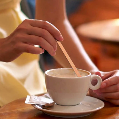 Eco Pack 1000Pcs Compostable Birch Wood Coffee Stir Sticks 7” Large Eco-Friendly Hot Drink Disposable Biodegradable Round End Coffee Bar Stirrers Recyclable Eco-Friendly Beverage Tea Sticks