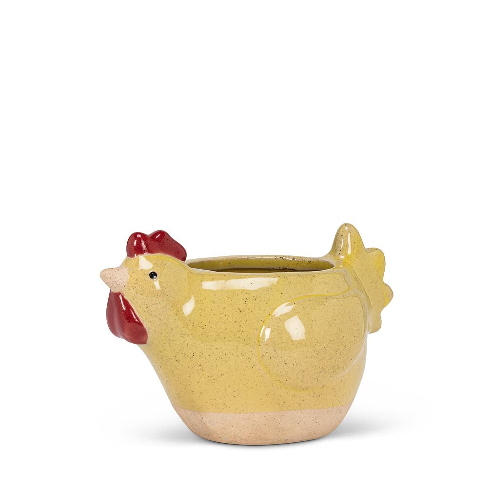 Abbott Collection Ceramic Chicken Planter - Small (5" L)