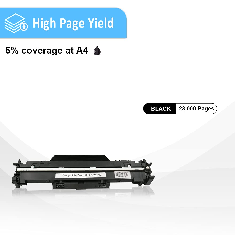 Compatible 32A CF232A Drum Unit Replacement for Drum Cartridge on HP Laserjet pro M118dw M203d M203dn M203dw M220, MFP M227fdn M227fdw M148fdw M148dw M148fdw Printers（Drum Unit，23,000 Pages）