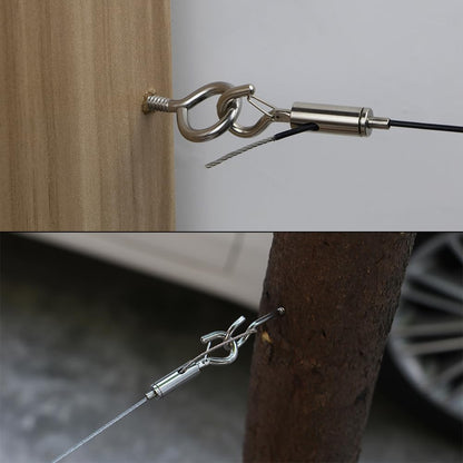 YQL Portable Hook & Eye Turnbuckle Tension for 1/16-3/32 Galvanized /304/316 Stainless Steel Cable Guide Wire Rope Light Hanging Suspension Accessories Pack-15