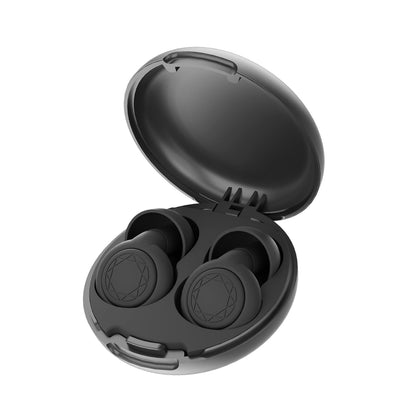 Noise Reduction Earplugs Silicone Earplugs with Case and Lanyard, 45dB Reduction, Portable, Protect Hearing from Noises, Improve Sleep Quality, Effective Solution to Sensory Overload among People with ADHD and ASD (Black)