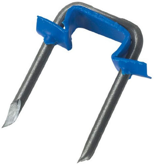 Gardner Bender MSI-550 Insulated Staple, 1/2-Inch, Secures 14/2 and 12/2 Cable, (500-pk), Blue