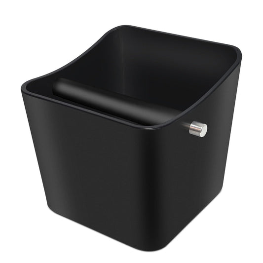 Espresso Knock Box,Coffee Grounds Pucks Knock Box,Coffee Knock Box with Removable Knock Bar and Non-Slip Rubber Base,Shock-Absorbent Durable Espresso Accessories (Black)
