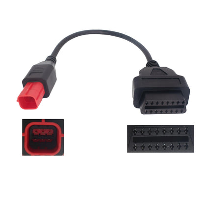 6 Pin OBD2 Adapter Cable for Euro5 Motorcycles, Fit for Moto Guzzi, Vespa, Piaggio, KTM, Suzuki, Honda– Motorcycle Diagnostic Connector