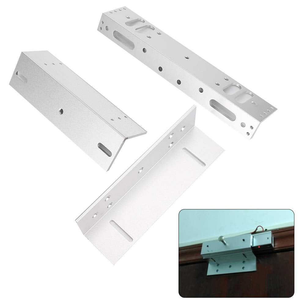 Magnetic Lock Bracket, L&Z Mounting Bracket for Electric Magnetic Lock, Door Lock Support for Wooden Doors Metal Doors Security Doors 280kg/617.3lb