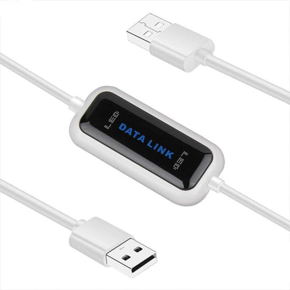 Unifire® High Speed USB Pc to Pc Online Share Sync Link Net Direct Data File Transfer Bridge LED Cable Easy Copy Between 2 Computer