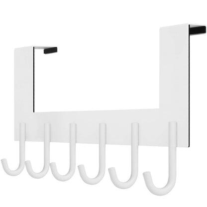 WEBI Over The Door Hooks for Hanging Door Hanger,Over Door Coat Rack Hanger for Towels,Clothes,Behind Back of Bathroom,White
