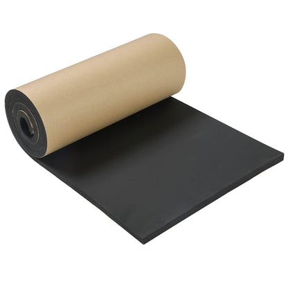 MYFULLY Sponge Neoprene Roll with Adhesive, Waterproof Foam Rubber Sheet Cut to Multiple Dimensions and Lengths for Shock Pad, DIY, Gaskets, Crafts (1/2" Thick x12 Wide x 54" Long)