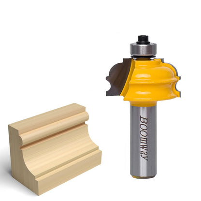 Boomway Architectural Molding Router Bits 1/2-inch Shank Milling Cutter for Cabinet Panel Edge Forming Made of 45# Carbon Steel Tungsten Carbide Alloy Blade for Woodwork Tools