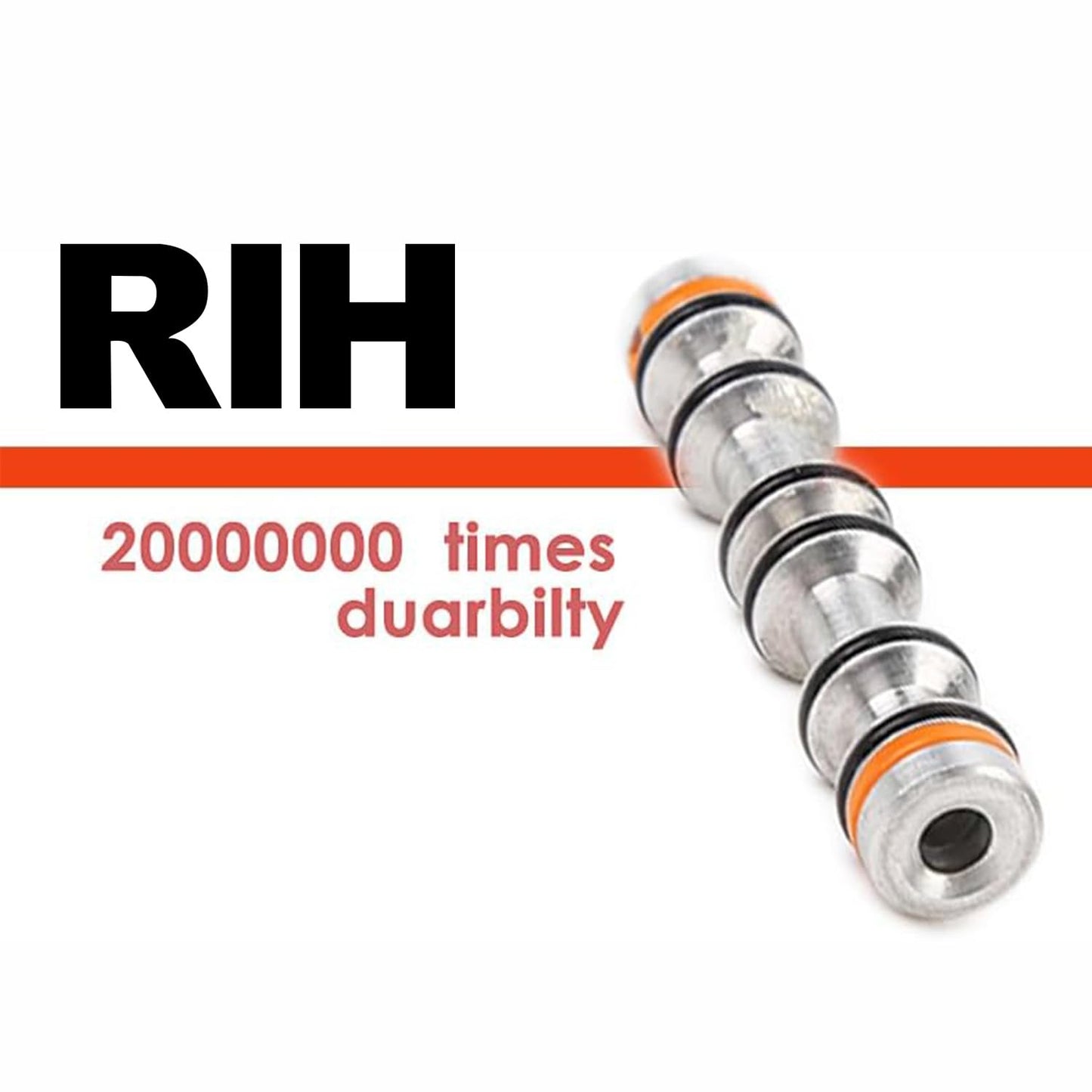 RIH Pneumatics Solenoid Valve 1/8" NPT 12V Single Coil Pilot-Operated Electric 5Way2Position 4V110
