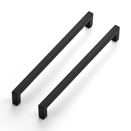 Ravinte 5 Pack 10 Inch Square Cabinet Handles - Matte Black Pulls for Kitchen Drawers and Cabinets - Hardware for Cupboards