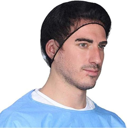 EZ Disposable Bouffant Cap 21 inch Hair Net Cap,100pcs Head cover, Polypropylene Elastic Free Size,Cosmetics, Beauty, Kitchen, Cooking,Food Handling,food process, clinics Home Industries(Black)