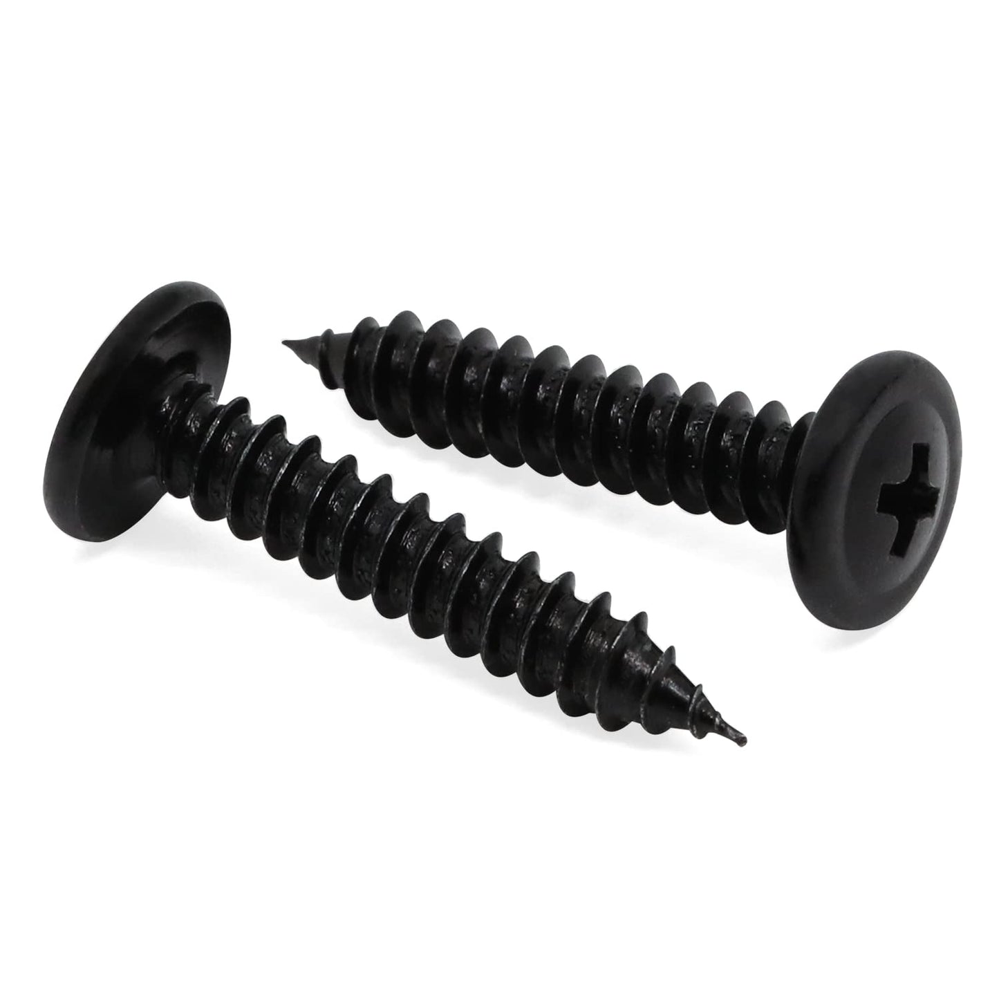 #8 x 1 Black Phillips Modified Wafer Truss Head Wood Screws, 200 PCS