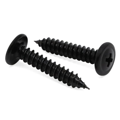 #8 x 1 Black Phillips Modified Wafer Truss Head Wood Screws, 200 PCS