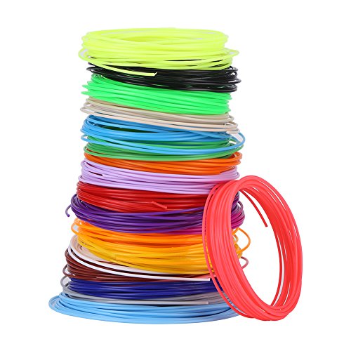 PCL Filament Refills 3D Pen Filament Refills 20 Colors 5m 1.75mm Low Temperature Pen Filament for Printing Pen Printer