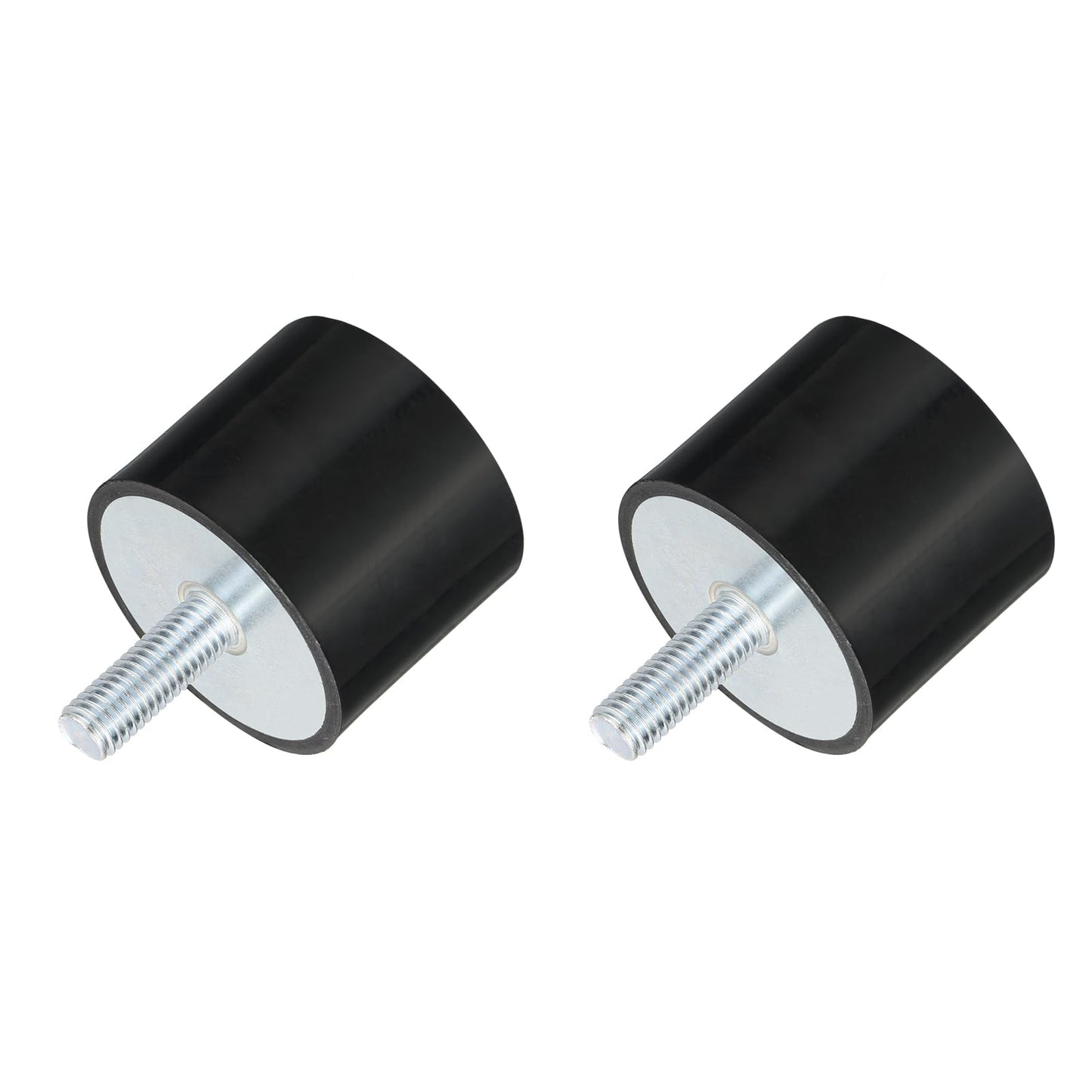 uxcell M10 Thread Rubber Mounts, Vibration Isolators, Cylindrical Shock Absorber with Studs 50 x 40mm 2pcs
