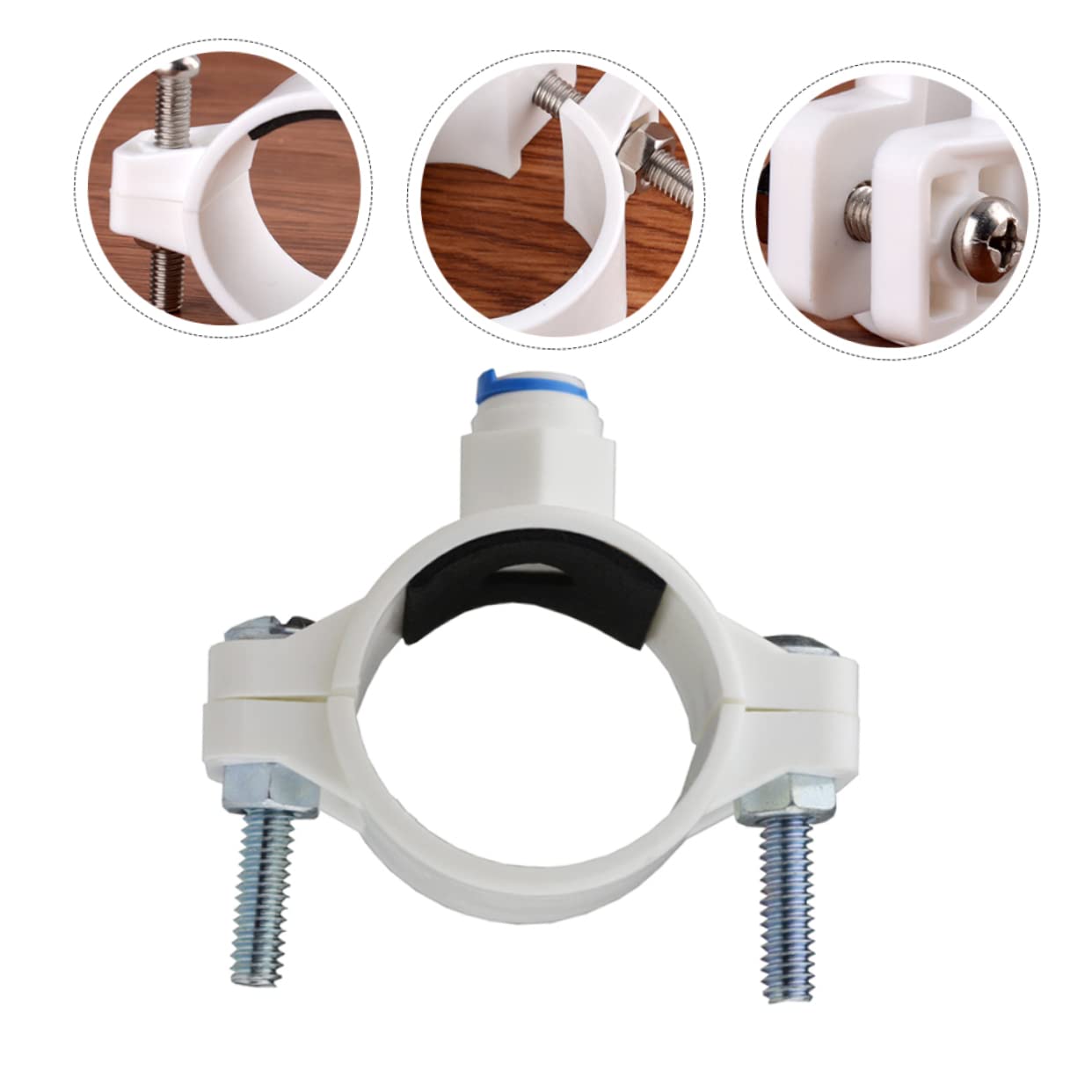 Housoutil Drain Saddle Clamp Quick Connect Valve for Water Filters Material Fits Od Compatible with Systems Easy Connections Durable Wastewater Discharge