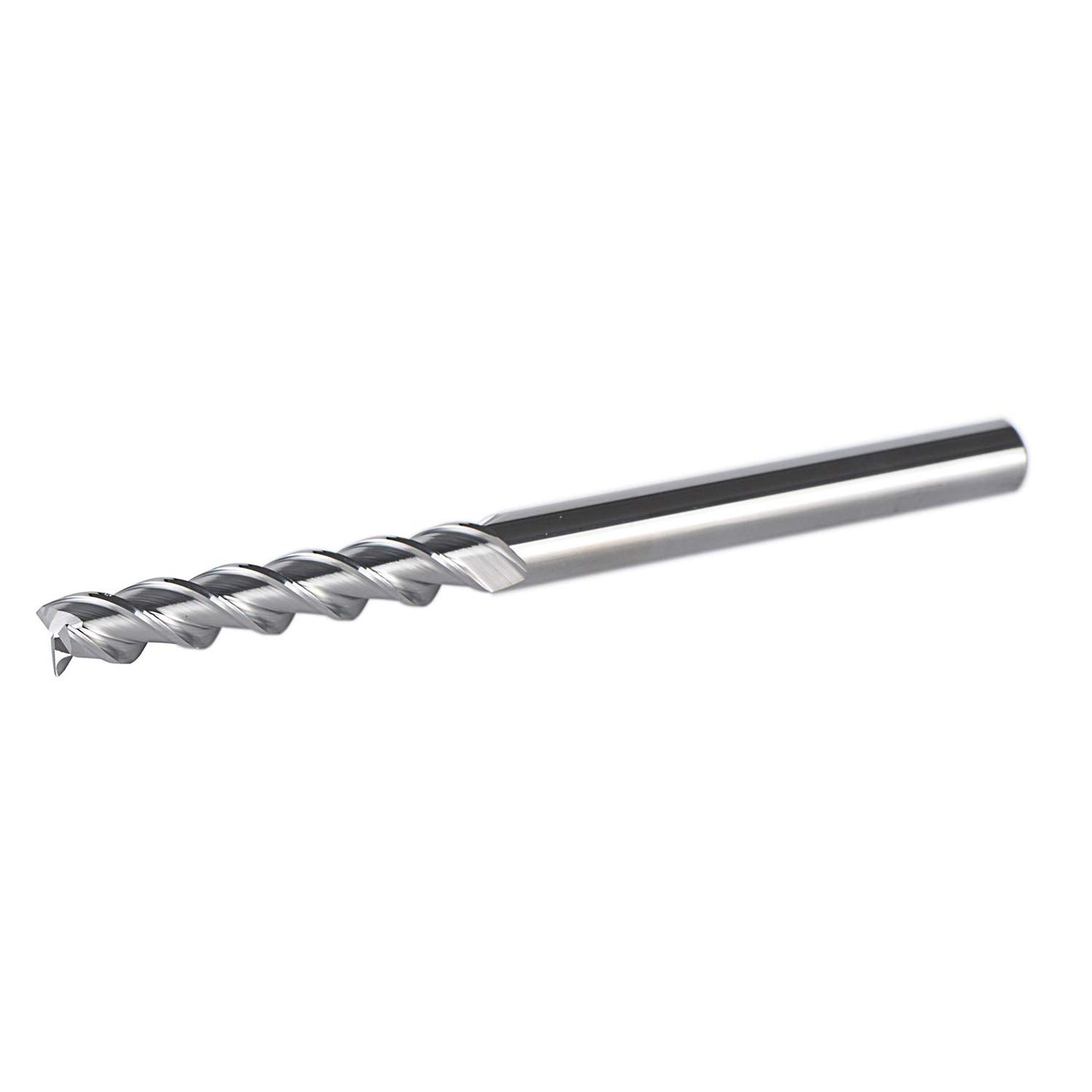 SpeTool 1/4 Shank Carbide End Mill for Aluminum Cut (3 Flutes, 3.5 inch Long) Non-Ferrous Metal Upcut CNC Spiral Router Bit