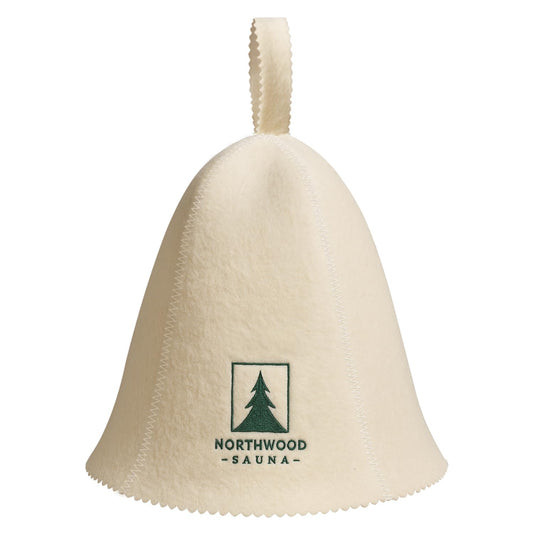 Northwood Sauna - Sauna Hat - 100% Wool Felt - Banya Hair Cap for Men & Women - Soft Beige