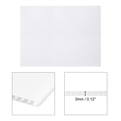 uxcell Corrugated Plastic Sheets,3mm White Blank Yard Lawn Signs,12 Inch x 16 Inch,Waterproof Sign Blank Board 5pcs