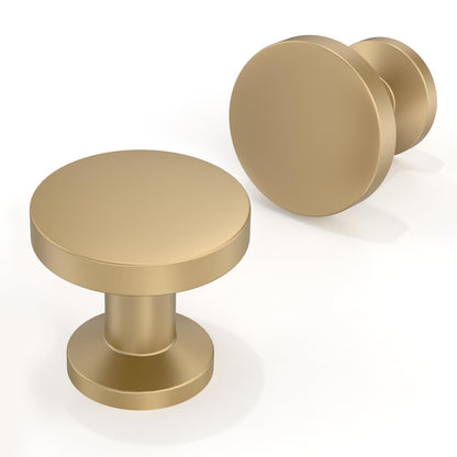 Asimerdeco 10 Pack Champagne Bronze Cabinet Knobs Single Hole Cabinet Pulls Round Kitchen Cabinet Knobs Drawer Knobs Dresser Knobs